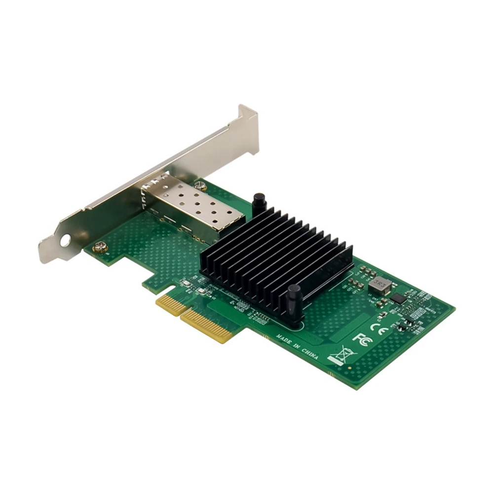 1 Set 10G SFP+ Server Fiber Optic Network Card 82599EN Chip PCIE X4 Single Optical Port Network Card