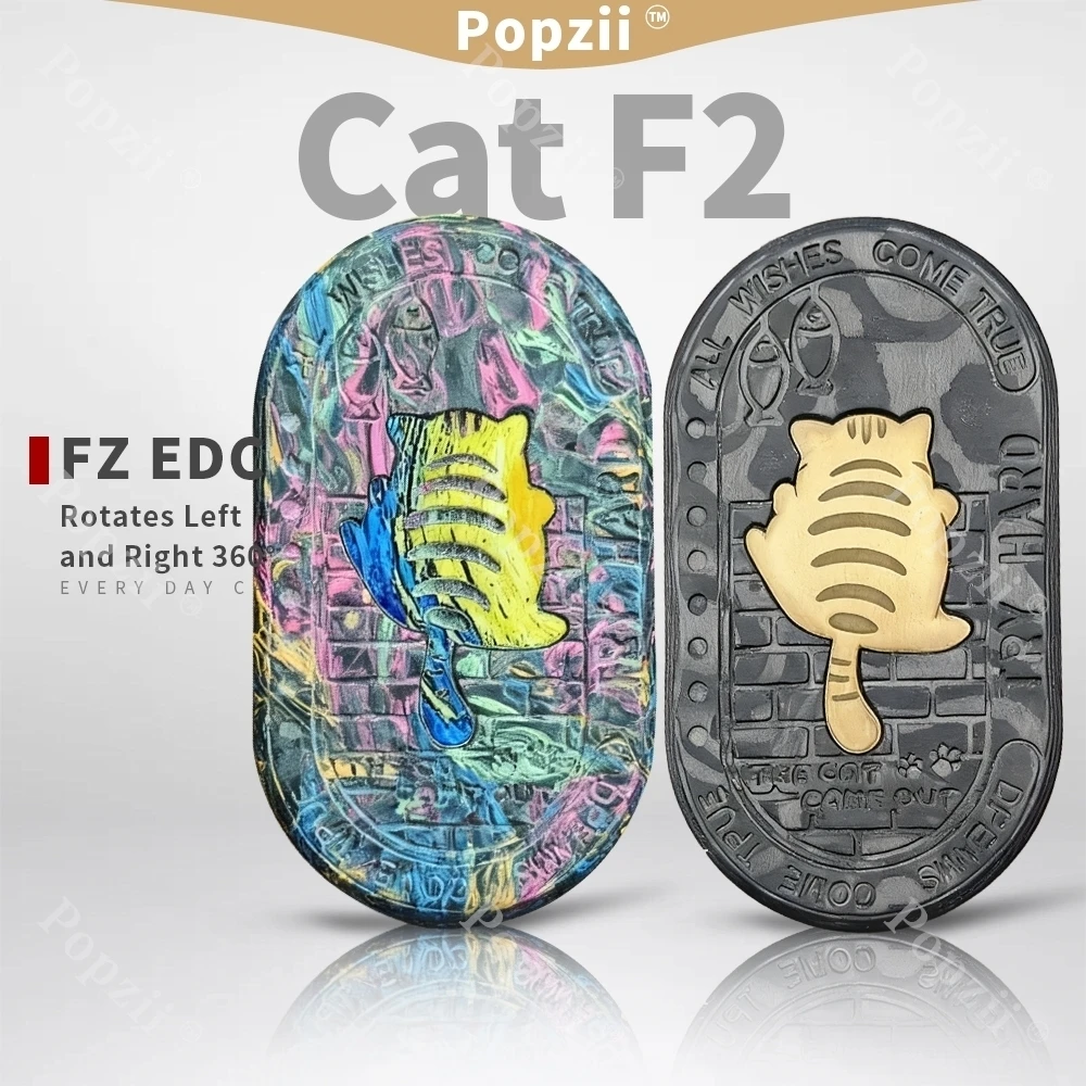 FZEDC F2 Multiple Colors Carbon Rotates Left and Right 360° Mechanical Push Slider Stress Relief toy Cool Gadget Anxiety Toys