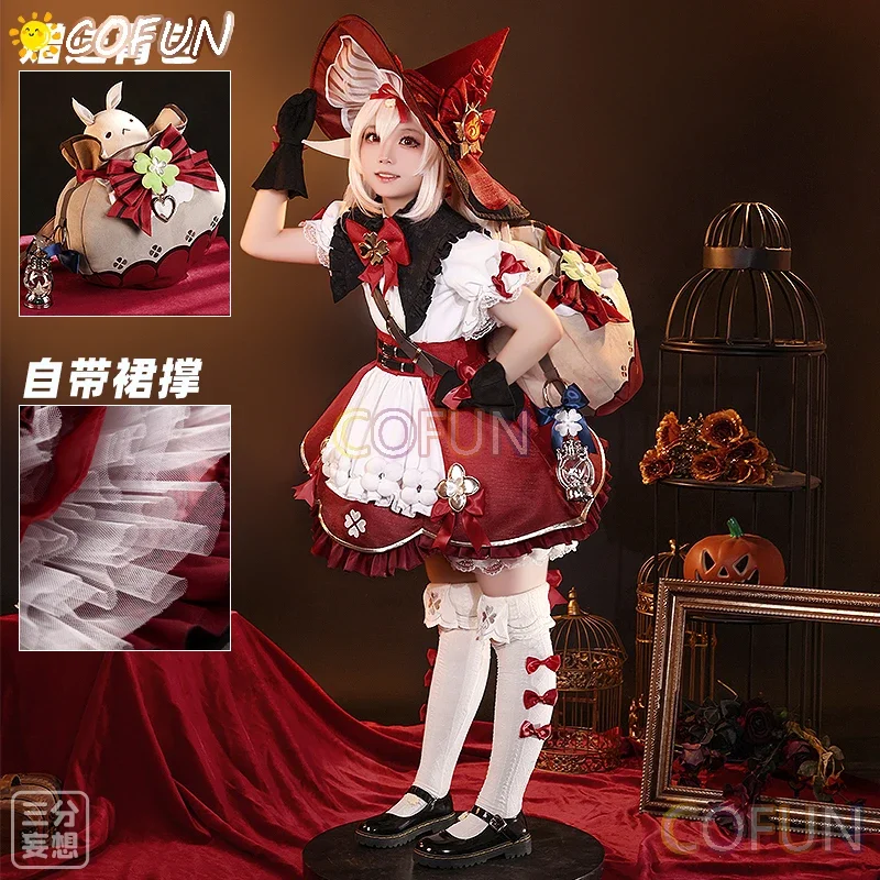 COFUN Klee New Skin Daily Dress Cosplay Costume Game Genshin Impact Role-playing Clothing Anime Women For Girls Sizes S-XL 2023