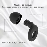 Bouchons d'oreilles silencieux pour la réduction du bruit – Protection auditive super douce et réutilisable pour le sommeil, la natation, le travail, 8 embouts d'oreille en tailles XS/S/M/L 4