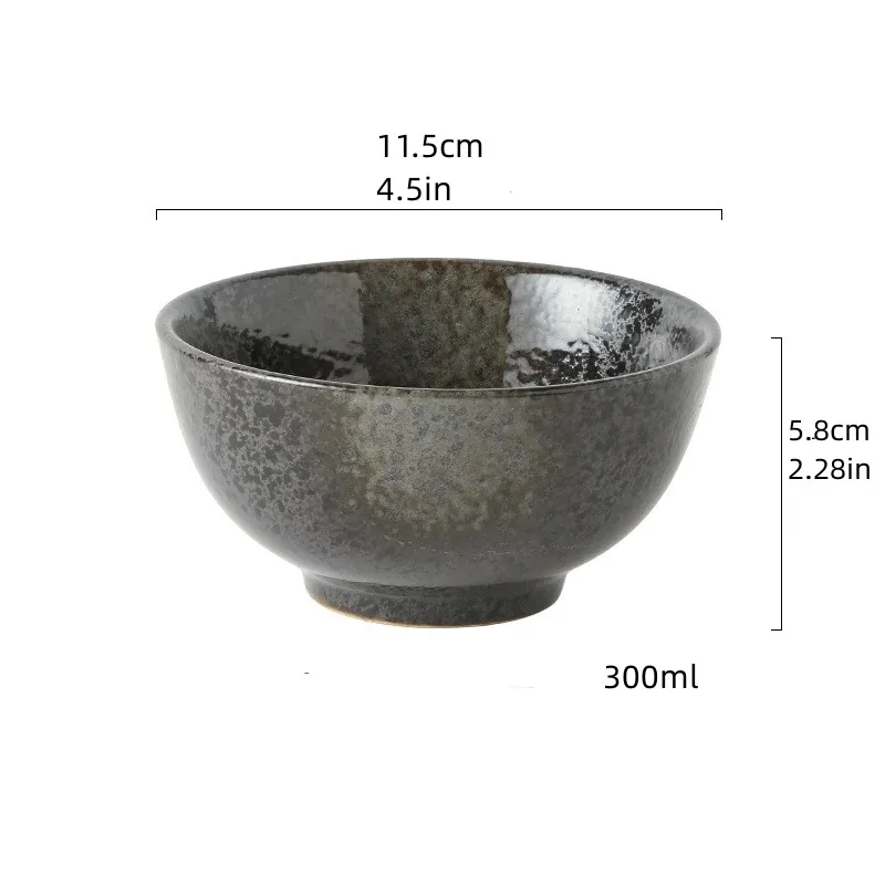 Japanese Style Kitchen Utensils Restore Ancient Ways Ceramic Anti-scalding European Simple Household Soup Bowl High-legged