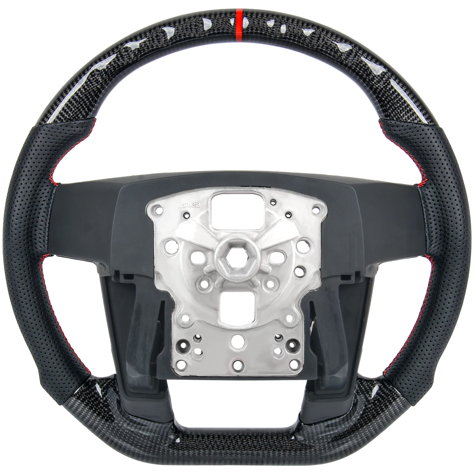 Real Carbon Fiber Steering Wheel For Ford Raptor F150 2009 2010 2011 2012 2013 2014 Perforated Leather Racing Wheel
