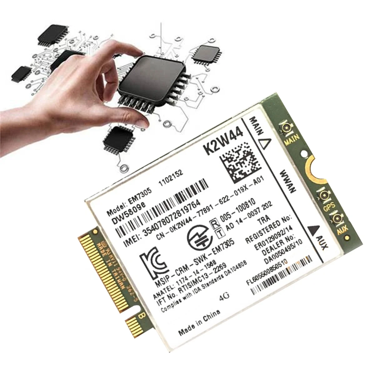 بطاقة واي فاي لـ DELL Latitude ، 4G nff ، EM7305 ، GOBI5000 ، E7250 ، E7450 ، E5250 ، e7.5 ،! ، ، مكان 8 برو ،