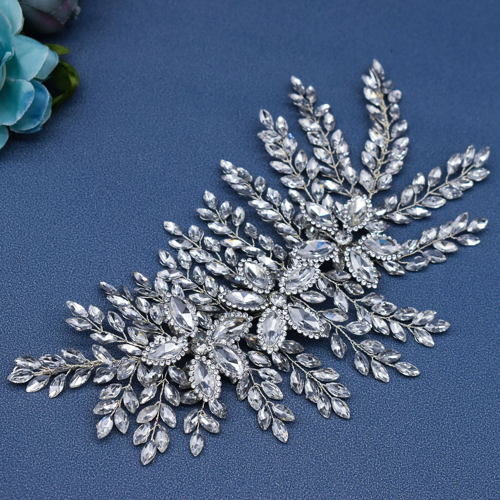 DZ012 Champagne Crystal Headband Tiara For Women Rhinestone Hairband Pageant Party Headdress Wedding Hair Accessories Jewelry