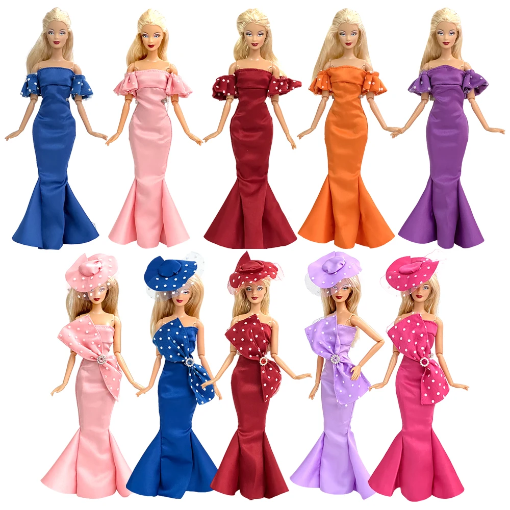 NK Newest Mix Wedding Dress Modern  Evening Noble Dress 1/6 FR Doll  Toys Fashion Clothes For 1/6 Doll Clothes Accessories JJ