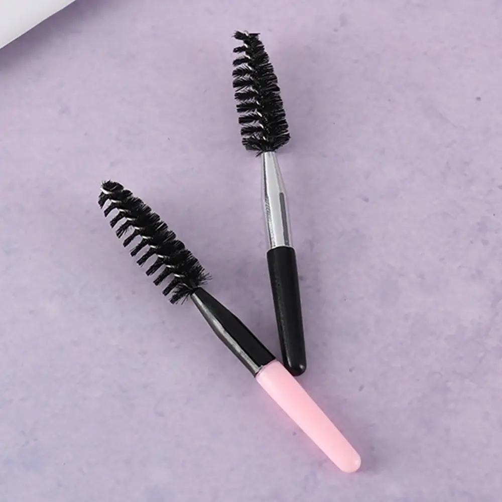 Portable Short Soft Hair Bevel Eyebrow Brush Spiral Brush Eyelash Brush Mascara Applicator Makeup Brush Tool