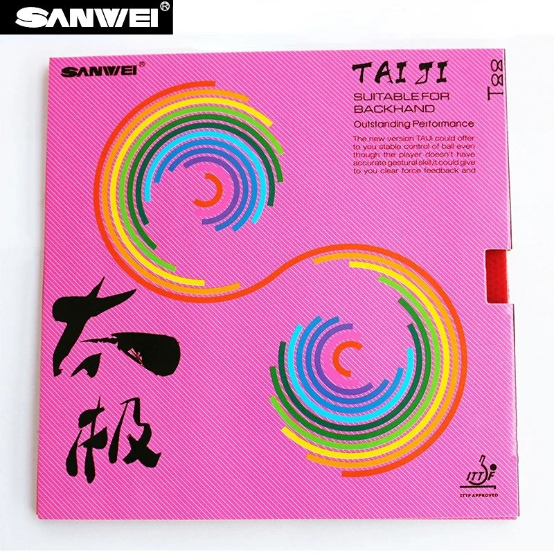 

SANWEI TAIJI (TAICHI) PLUS 40 + резиновая накладка для настольного тенниса розовая накладная губка в немецком стиле резина для пинг-понга T88