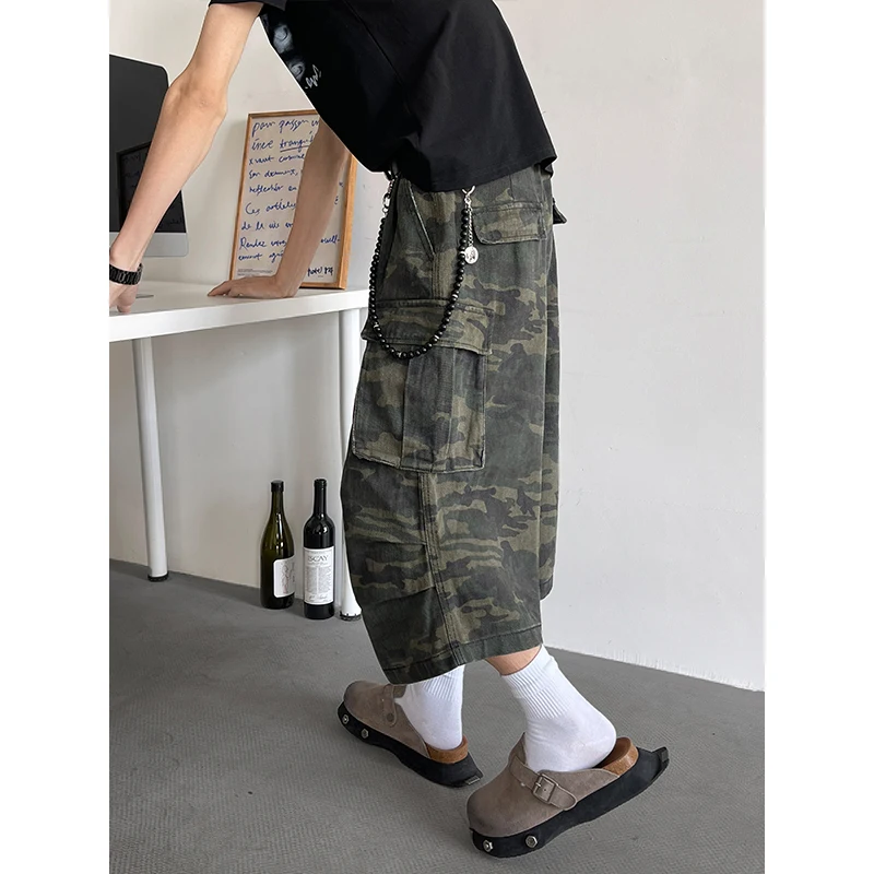 Unisex Cargo Shorts New Summer Trendy Breathable Cotton Blend Trend Camouflage Capri Pants Streetwear Urban Shopping Men Women view 3