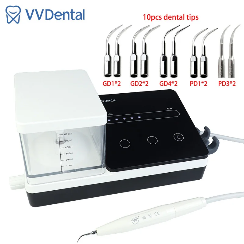 

Dental Ultrasonic Scaler Machine One Click Cleaning With Water Supply Bottle Teeth Cleaner Remove Tooth Calculus Smoke Stains