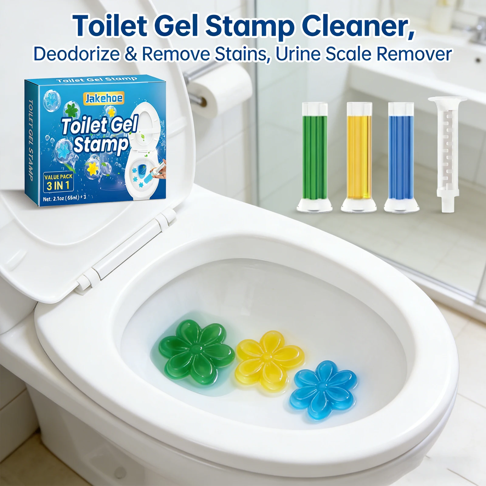 Toilet Flower Cleaner Effectively Clean Urinary Scale Eliminate Odors Long-Lasting Freshness Toilet Descaling and Cleaning Agent