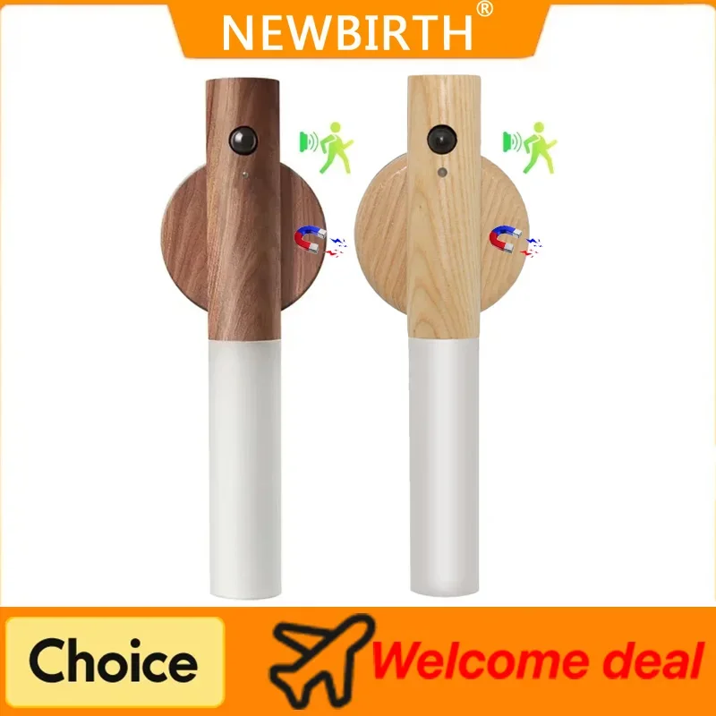 

Креативный интеллектуальный автоматический датчик, светодиодный перезаряжаемый магнитный ночник, деревянный настенный светильник, лампа для кухонного шкафа