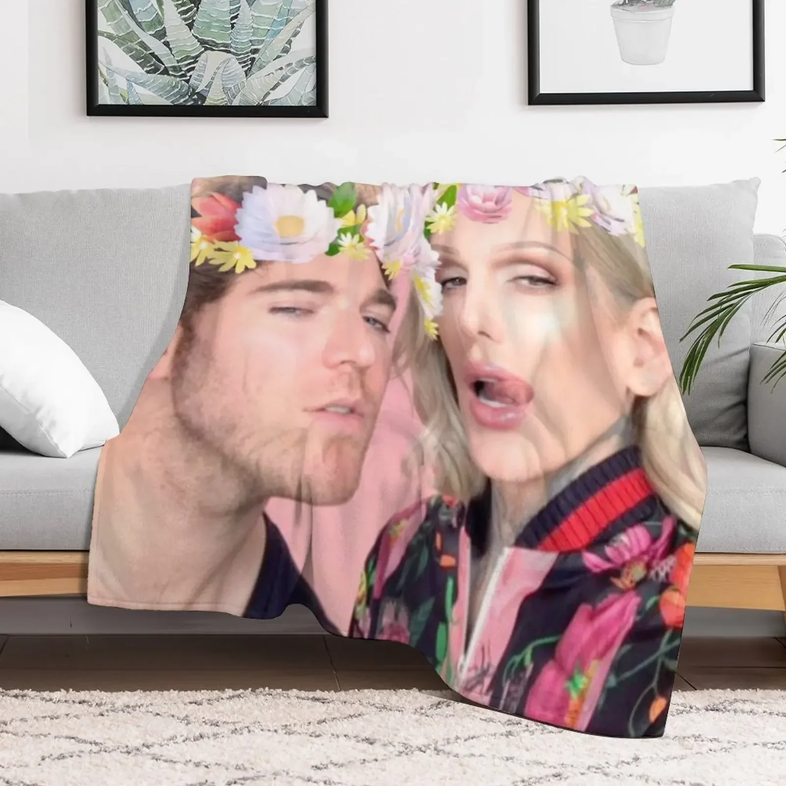 Shane and Jeffree snapchat Throw Blanket Bed Decorative Sofa Blankets