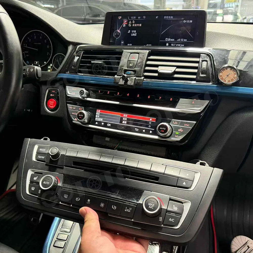 LCD Air Conditioning Control Panel For BMW 3 Series 3GT 4 Series Stereo Head Unit Car GPS Navigation Wireles Android Auto