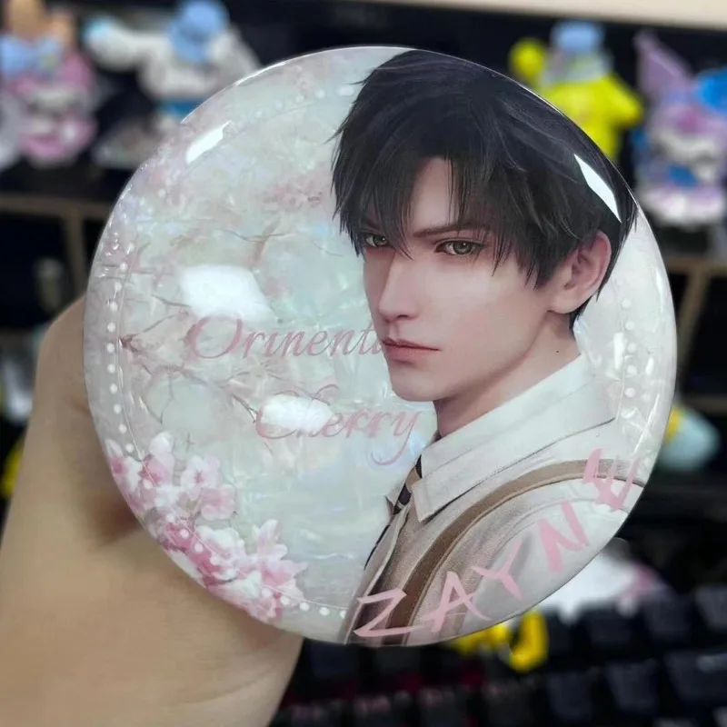 Love and Deepspace Rafayel Xavier Zayne‌‌ Game Character Fan Peripheral White Porcelain Double Flash Bar Decorative Badge Brooch