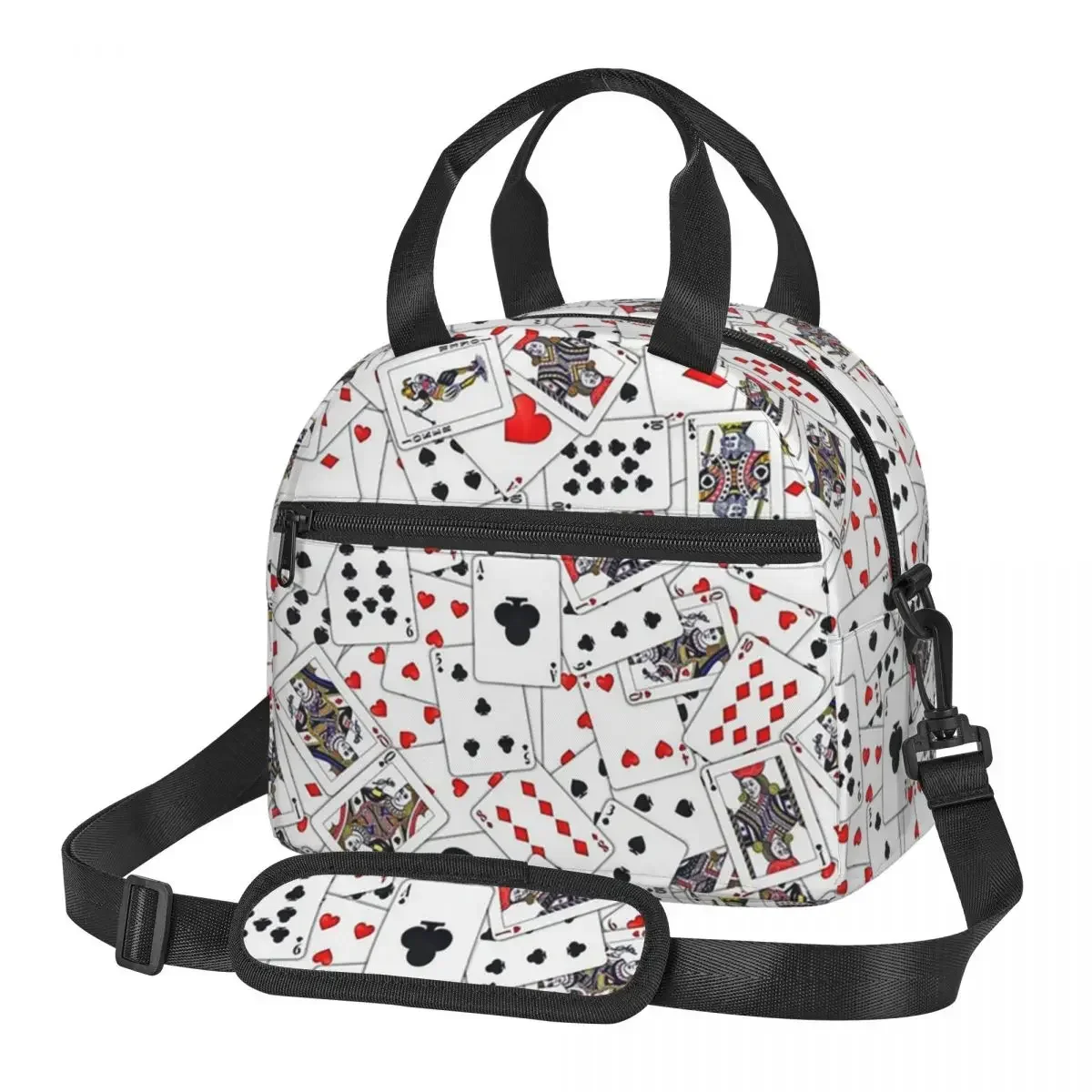 Playing Cards Insulated Lunch Bag for Women Bento Storage Food Boxes Leakproof Cooler Thermal Lunch Box Tote