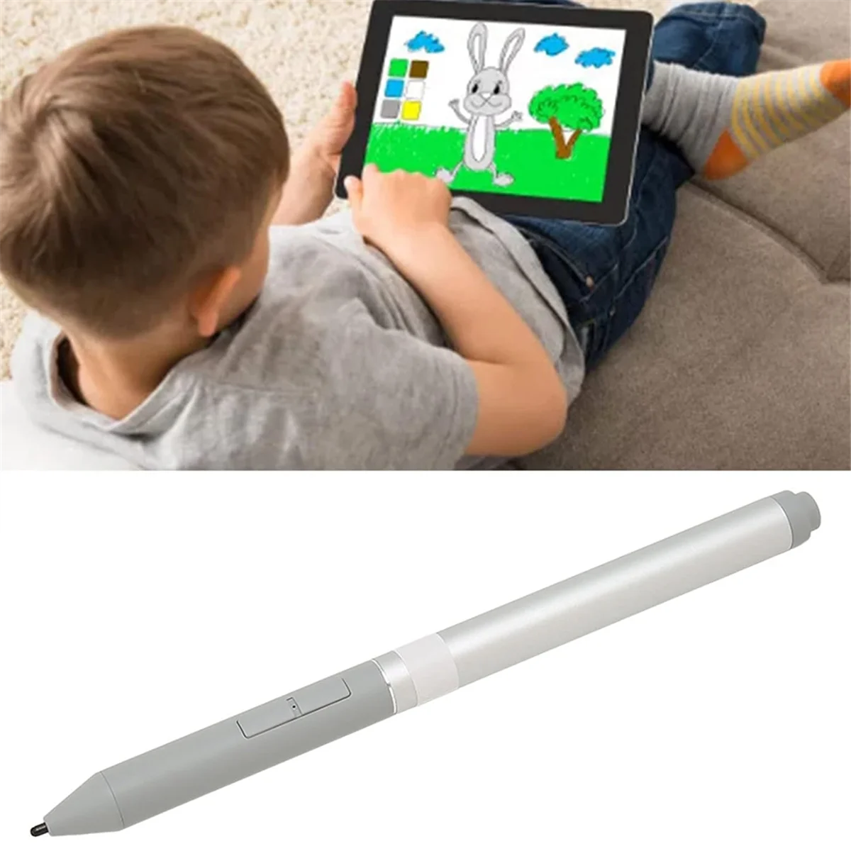 DQ2G Bluetooth Active Stylus Pen for HP G3 EliteBook X360 G3/G4/G6/G7/G8/G9,HP Elite X2, T4Z24AA 1FH00AA 4KL69AA Gray