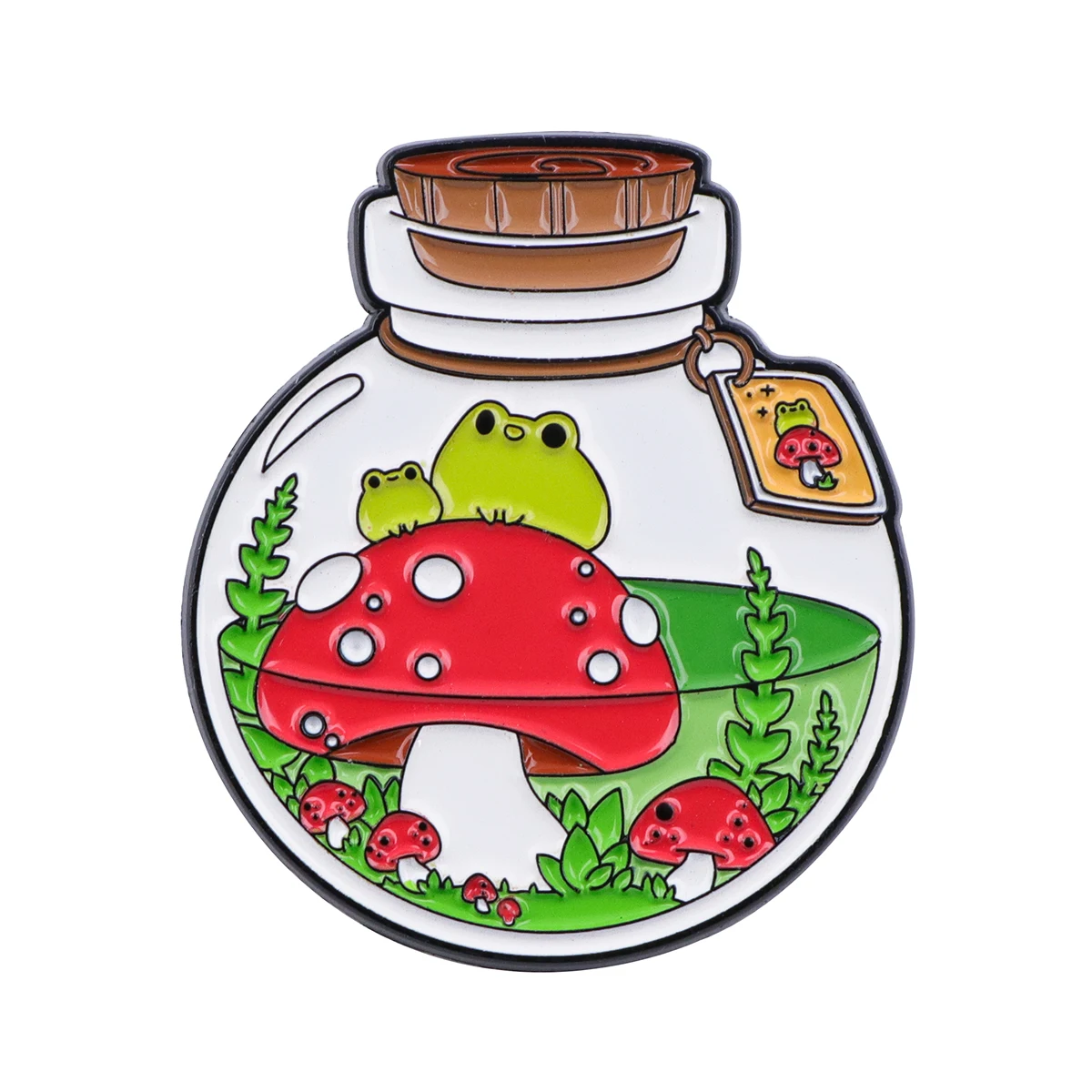 Cute Frog Enamel Pin Funny Brooch for Accessories
