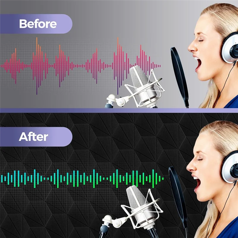 【A38M】12 упаковок панелей из акустического пенопласта 12X10x6x0,4 дюйма, самоклеящиеся звукоизоляционные стеновые панели из пенопласта, для акустической обработки