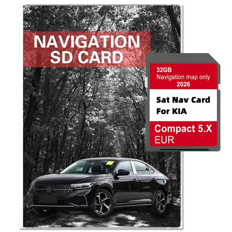 

SD Card Navigation GEN5 Compact 5.X for KIA Carens Ceed Niro Optima Picanto Rio Soul Sportage Stonic Car GPS EU Map 2026 Version