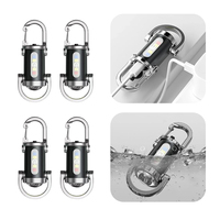 COB LED Keychain Flashlight Multifunctional Pocket Flashlight Ultralight Camping Flashlight for Outdoor Emergency