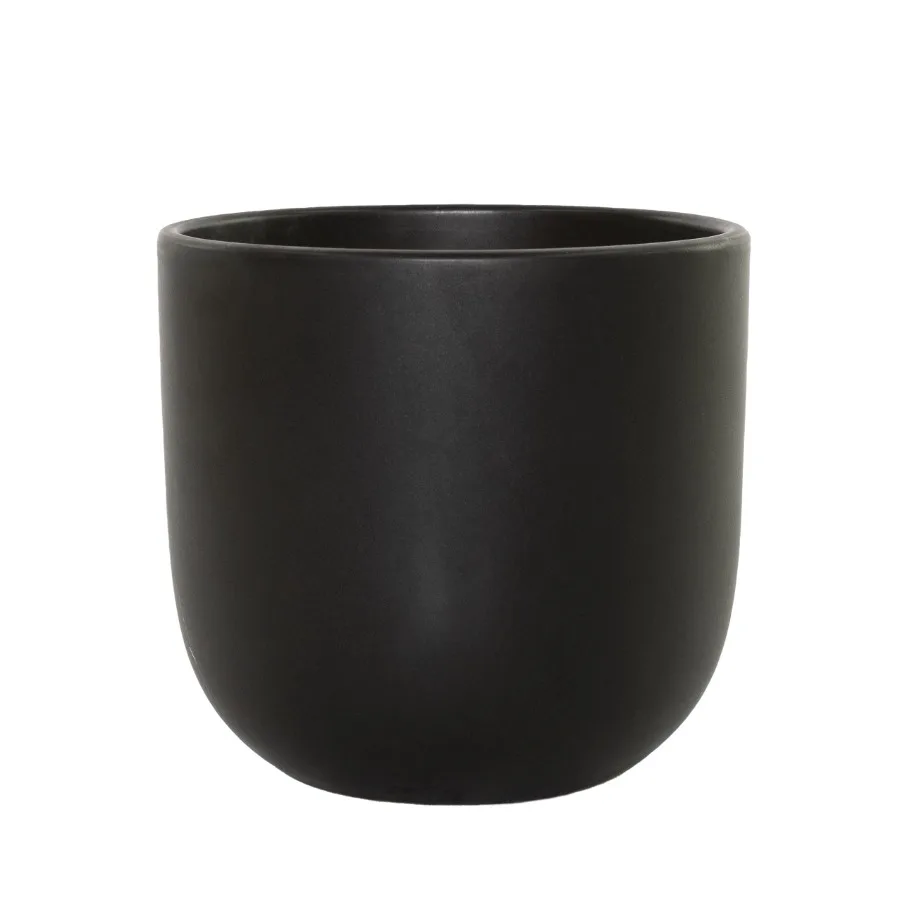 

7 дюймов Контейнер Hyde из натуральных волокон, полуматовый черный, с поддоном - 1 шт.