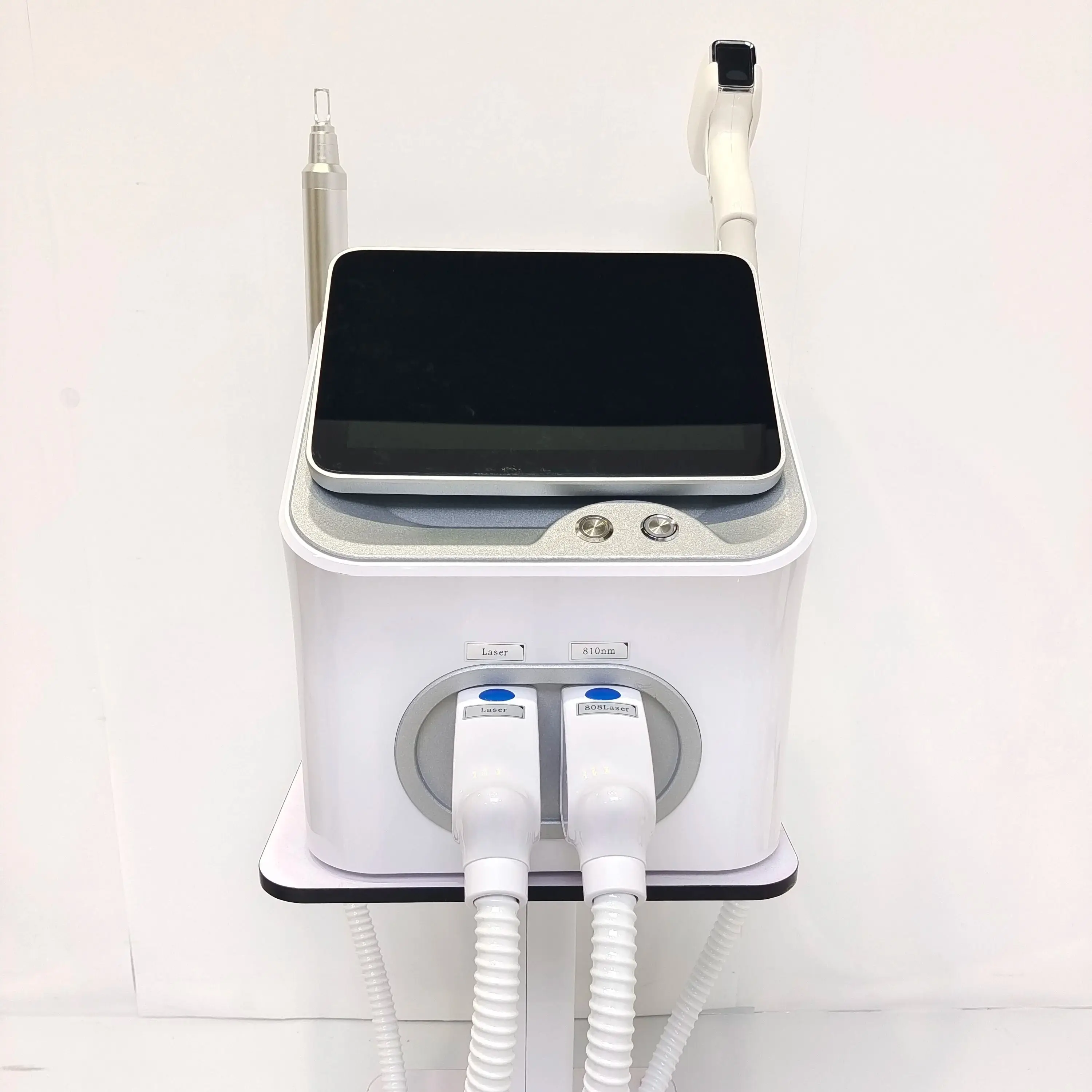 Diodelaser en Picosecond Laser 2 in 1 808 Diodelaser Ontharing Tattoo Removal Machine met 4 golflengte 755 808 940 1064nm - afbeelding 2