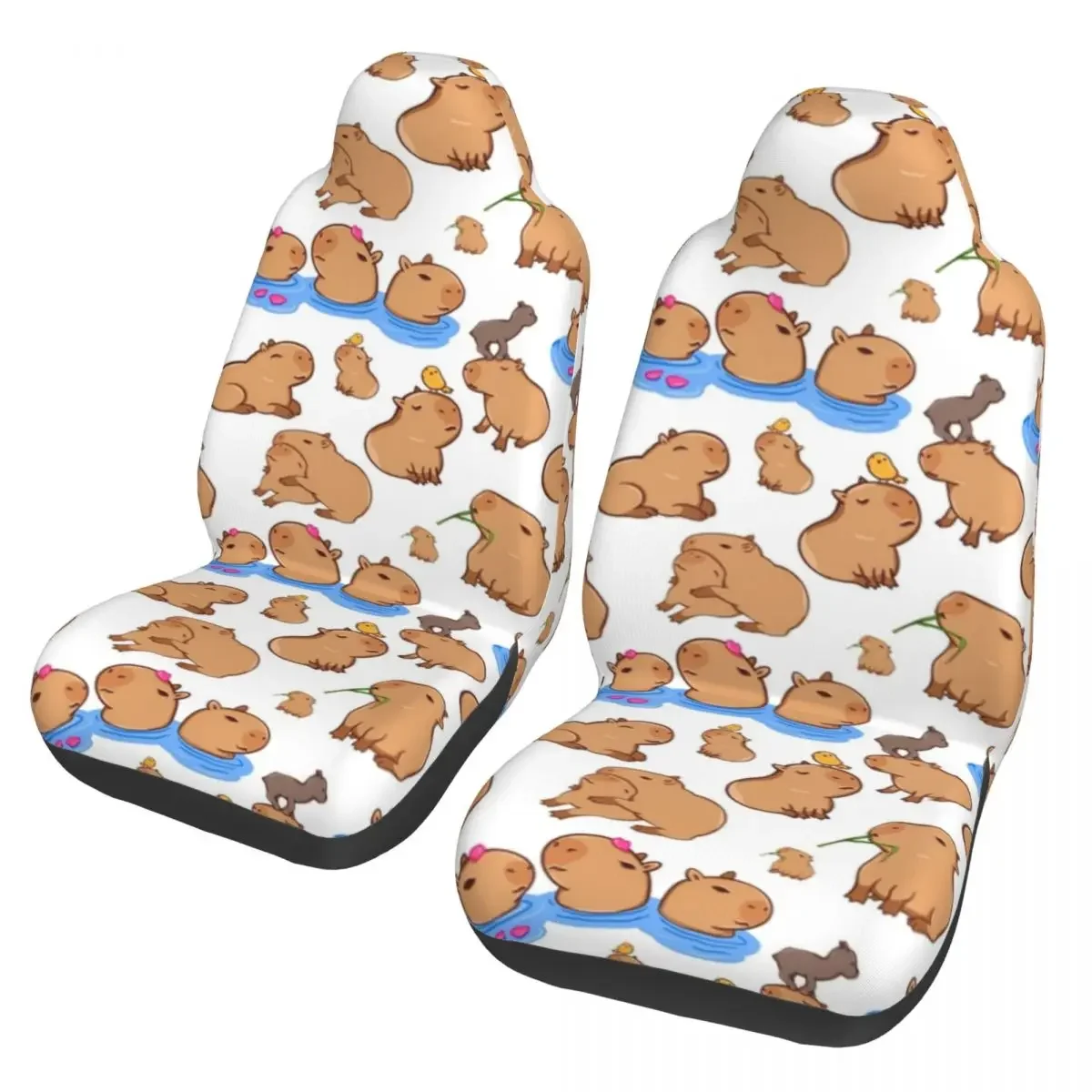

Capybara Pattern Universal Car Seat Cover Protector Interior Accessories Women Kawaii Animal Auto Seat Cover Polyester Hunting
