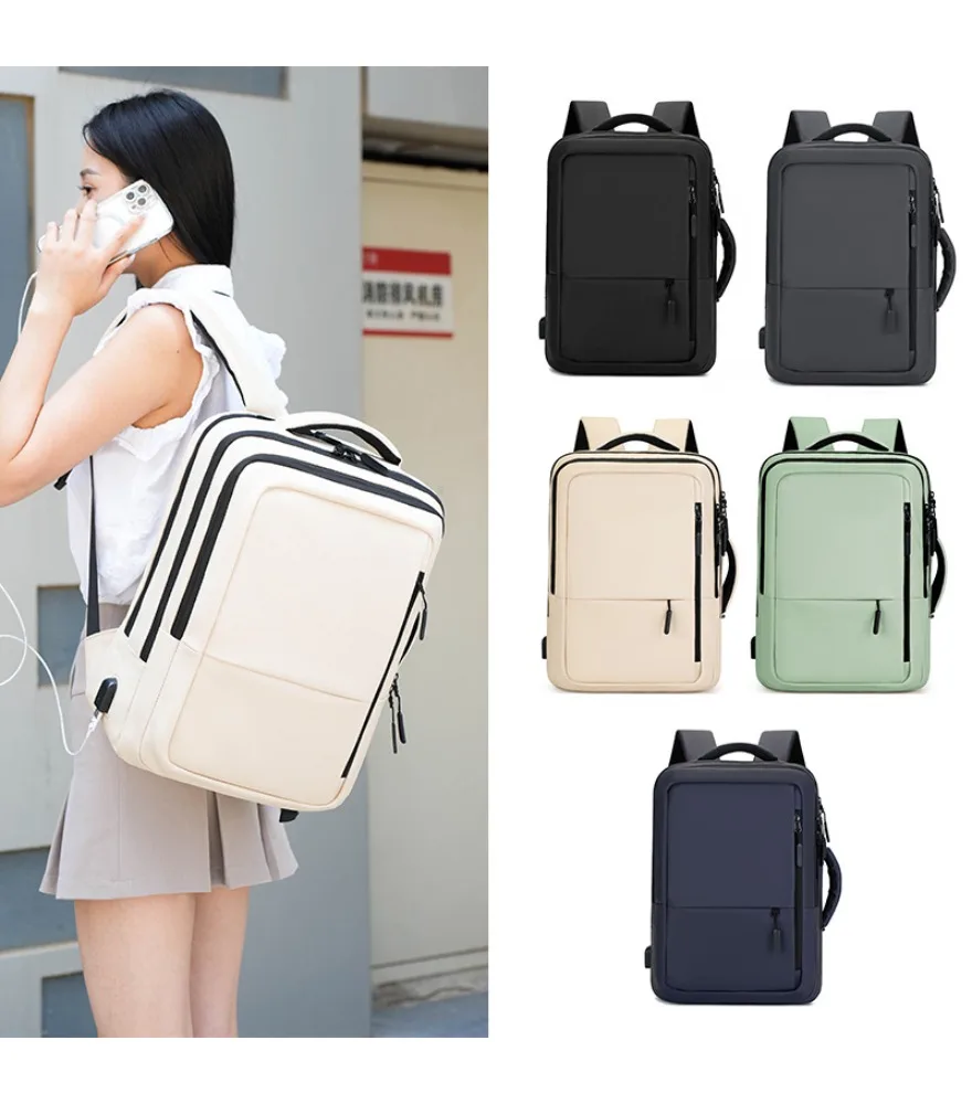 Going out universal fashion breathable computer backpack college student class schoolbag multi-functional backpack