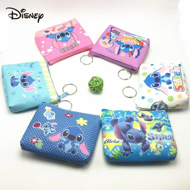 

Cute Stitch Disney Wallets for Girls Disney Kawaii Purse Anime Accessories Change Storage Bag Christmas Gift for Children