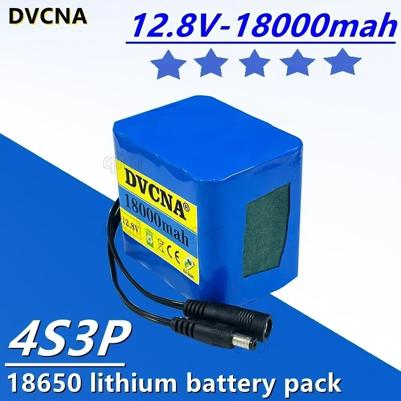 2024 new battery pack lithium battery 4S3P 12.8V 18000Ah, with 4S 40A balanced BMS, suitable for various power sources