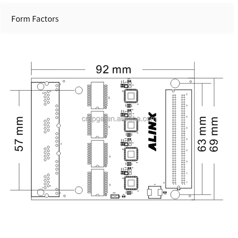 ALINX FL9031 4-way 1000m Gigabit Ethernet LPC FMC Daughter Board FMC Module