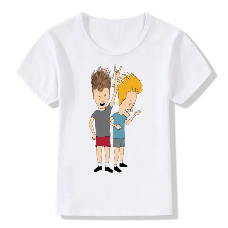 Boys&Girls Print Beavis And Butthead Fashion T-shirt Children Summer Cartoon Casual Tops T shirt Kids Baby Clothes