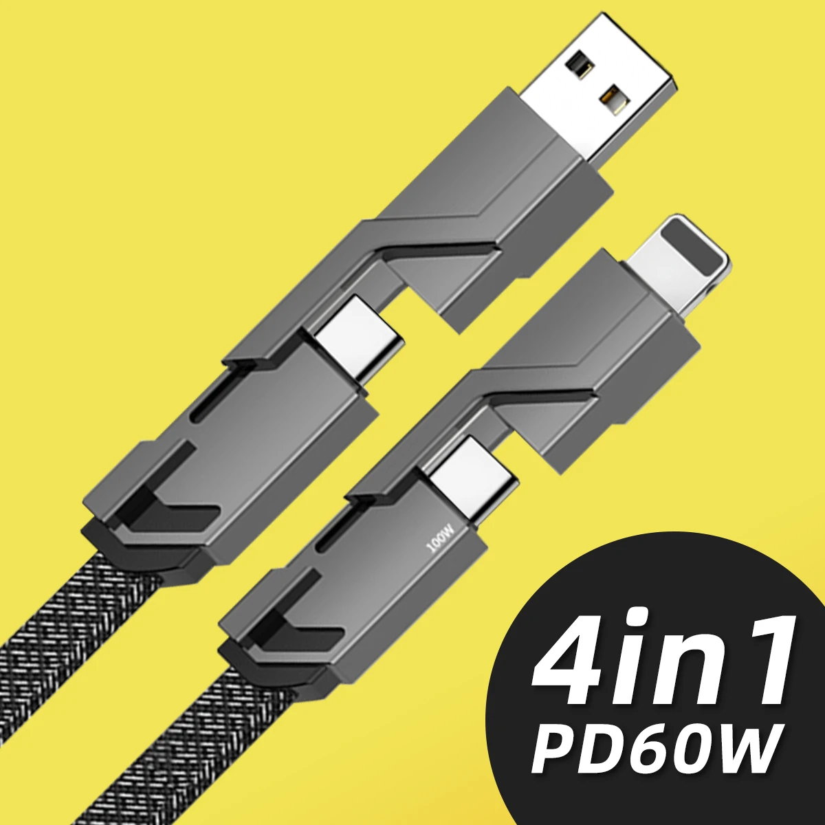 Cavo di ricarica rapida USB PD 4 In 1 per Samsung Xiaomi Huawei Macbook telefono cellulare caricatore USB tipo C cavo di ricarica per Tablet