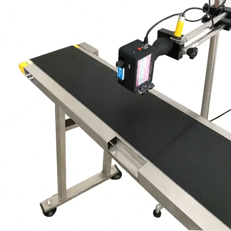 آلة رمز نوع الحزام الناقل الصغيرة، تاريخ وضع، خط التجميع عالي السرعة نوع النافثة للحبر الأوتوماتيكية رمز ثنائي الأبعاد