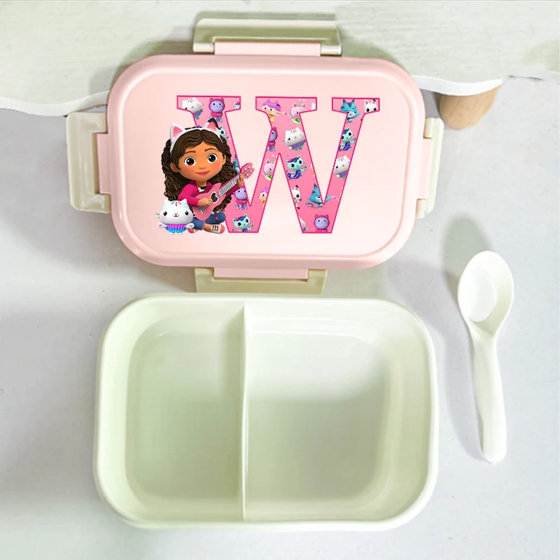Модный ланч-бокс Gabby Dollhouse для мальчиков и девочек, сумка для обеда с принтом в стиле аниме, контейнер для хранения еды большой вместимости для студентов