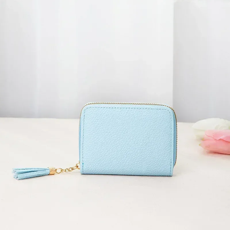 Women\'s Tassel Wallet Fashion PU Leather Zipper Mini Wallets Coin Money Pouch Purse ID Credit Card Holder Short Clutch for Girls