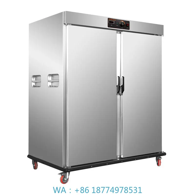 

Stainless Steel Computer Panel Version Insulated Banquet Cart Mobile Commercial Single Door 22 Trays Food Warming Cabinet