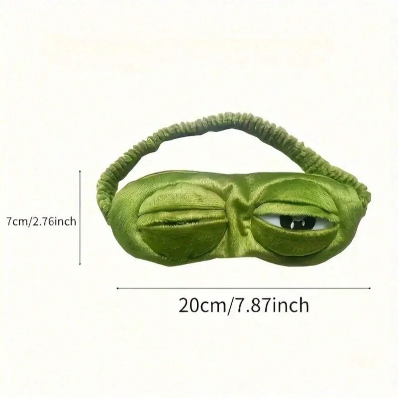 Kreative und lustige superweiche Frosch-Schlafmaske, alkoholfrei, für alle Hauttypen geeignet, perfekt für Reisen und Nickerchen – Detail 2