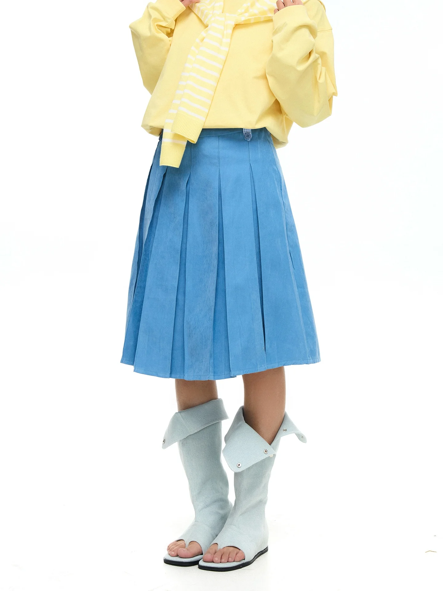 

Юбка миди плиссе Chen Stiy Old Store в американском ретро-стиле, женская, с завышенной талией, утягивающая, весенняя мода