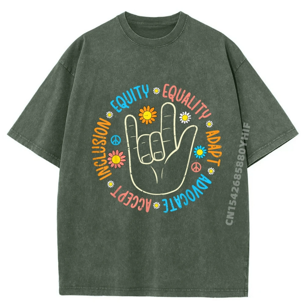 تي شيرت رجالي صيفي بشعار علوي تي شيرت I Love You Hand Accept Graphic تي شيرت رجالي ملابس مغسولة قابلة للتنفس