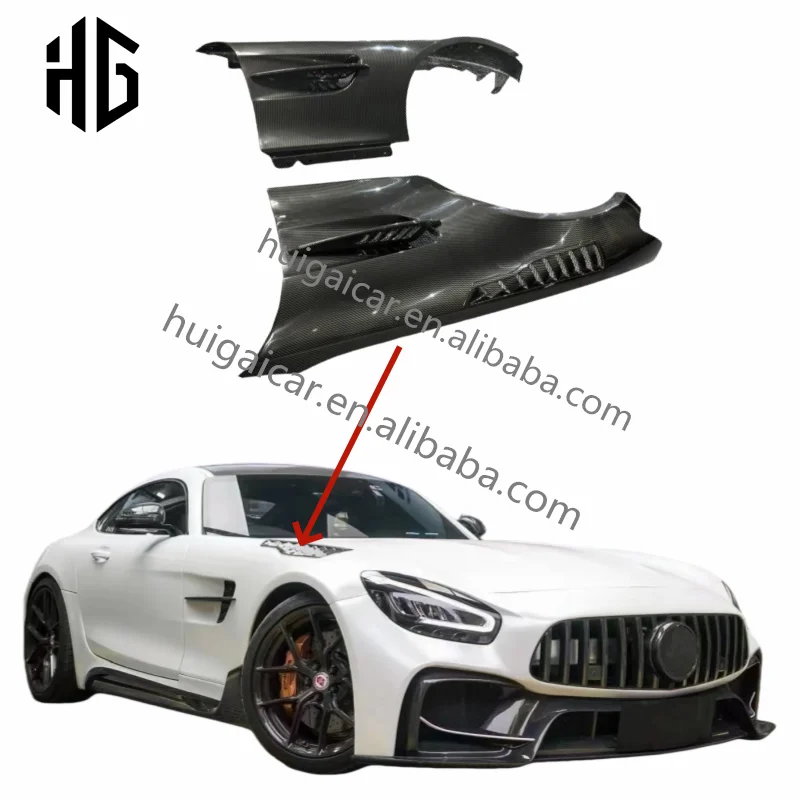 

Half of Carbon Fiber PRO Style Car Fenders Cover Exterior Body Kit for Mercedes AMG GT GTC GTS Side Fender Body Parts