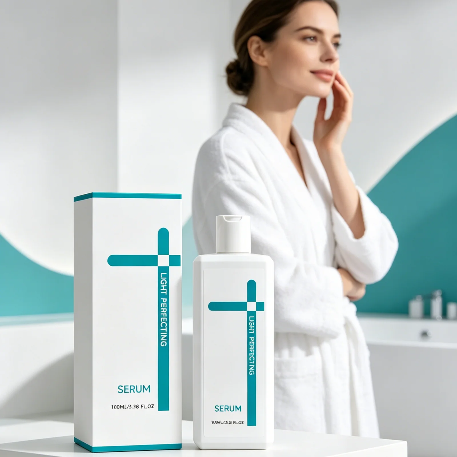 Light Perfecting Serum Improve Drying Soft Smooth Rough Skin Refreshing Deep Nourishing Quick Absorb Gentle Facial Serum 100ml