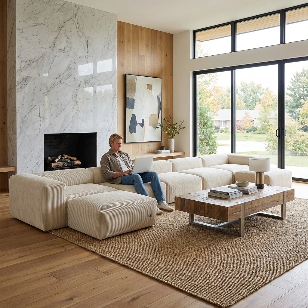 Lazy comfort Cloud Modular Sofa Boneless Couch Modern Sectional Sofa Set Living Room  Furniture