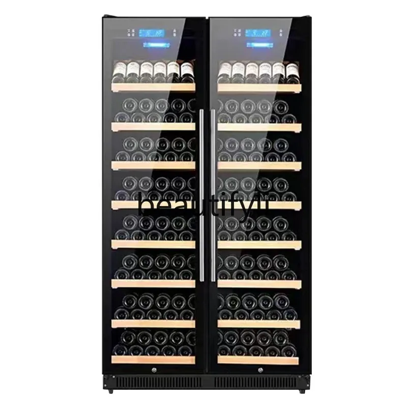 

Constant Temperature Double Door Wine Display Cabinet Commercial Office Beverage Refrigerated Lockable Red Wine Cabinet