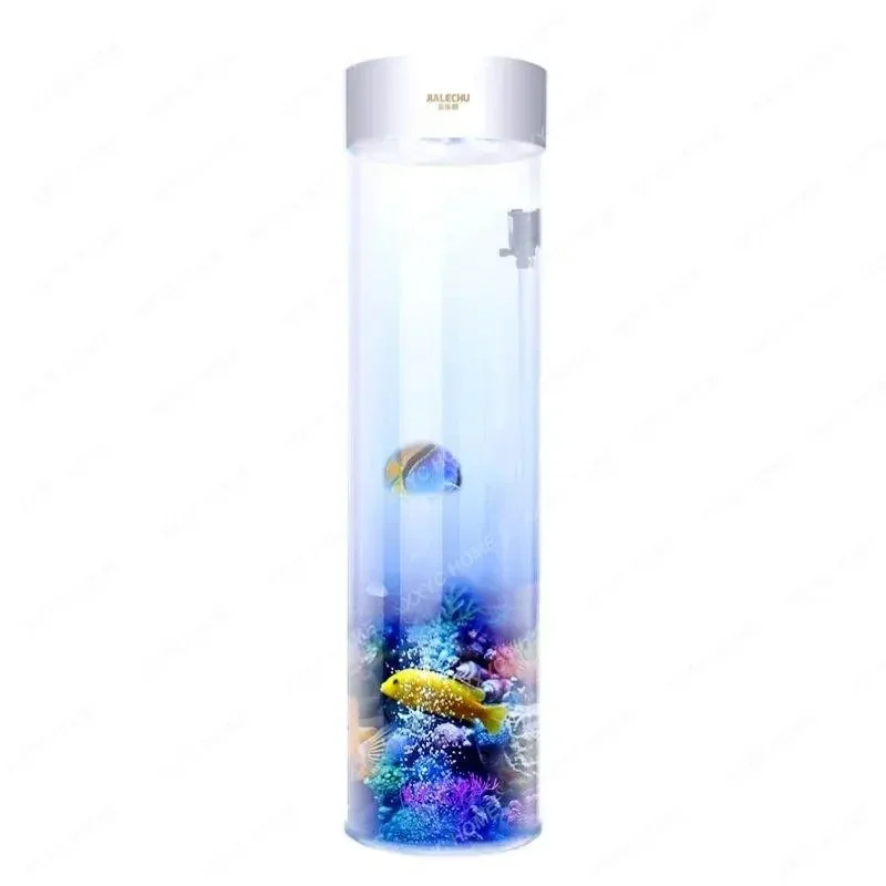 Fish Tank Living Room Wall Cylindrical Aquarium Ecological Change Water Small and Medium Acrylic Fish Globe Floor