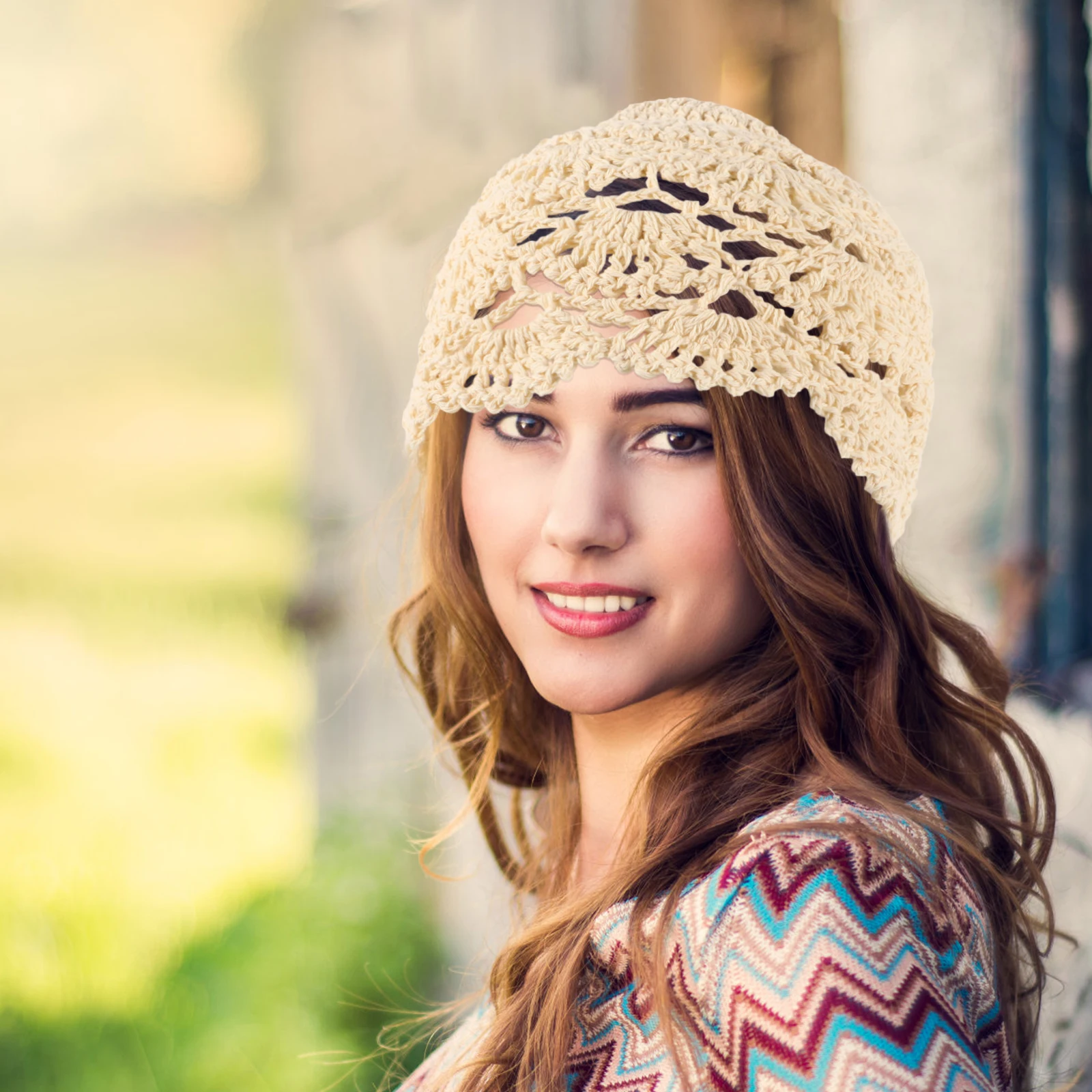 

2024 Turban Crocheted Beanie Hat For Women Elegant Hollow Out Lace Casual Lightweight Comfortable Party Theatrical