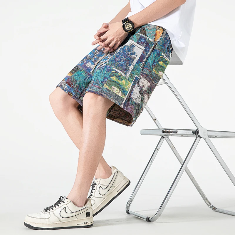 

Модная брендовая серия, пляжные брюки в этническом стиле с леопардовым принтом, свободная повседневная одежда