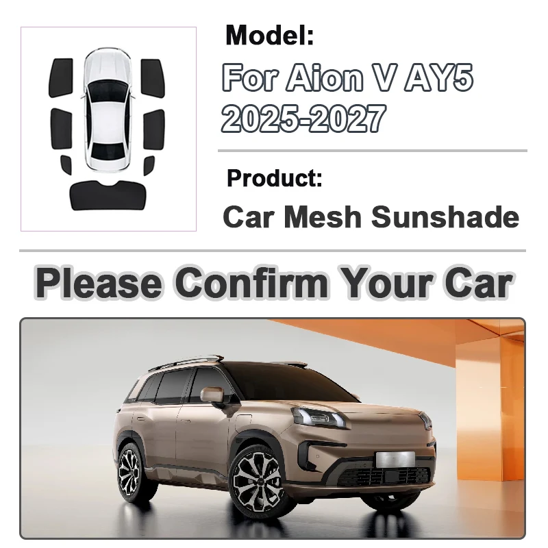 Car Mesh Shades For Aion V Accessories AY5 MK2 2025 2026 2027 Anti-UV Windshield Cover Light Blocking Curtains Privacy Auto Part