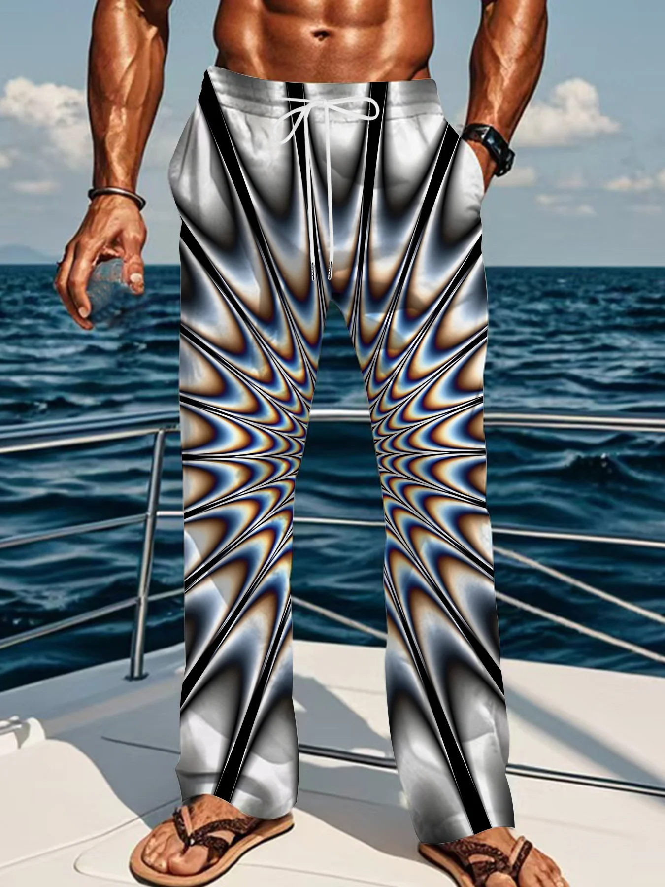 

Classic Line Print 2026 New Unisex 3D Color Series Casual Sports Pants Y2K Street Wear Casual Fashion Style Couple Wear Pants
