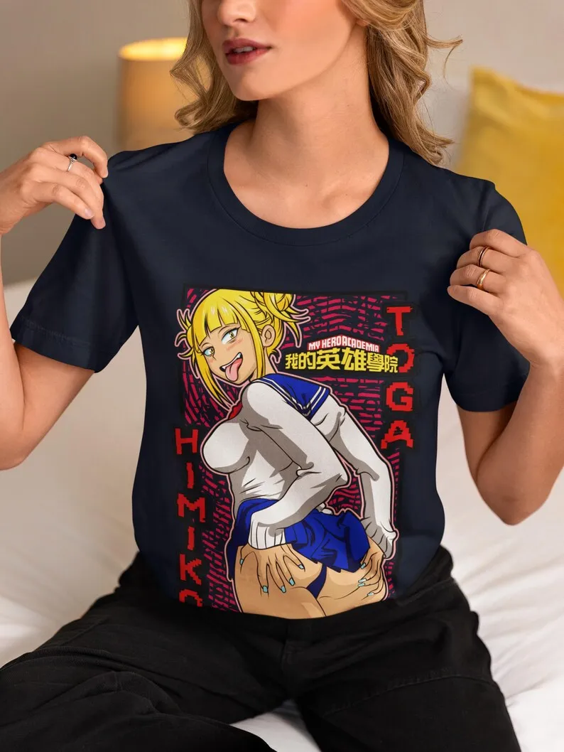 Villainous Heroine Anime Unisex T-Shirt - Retro Manga Japanese Apparel, Otaku Gift, Classic Dark Battle Clothing, Chaotic Fighte